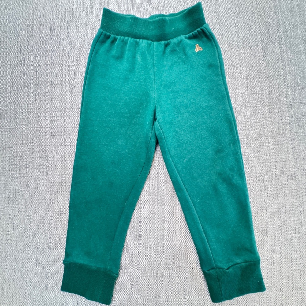 Gap Baby Brannan Bear Green Fleece Joggers Sweatpants Size 3 Years